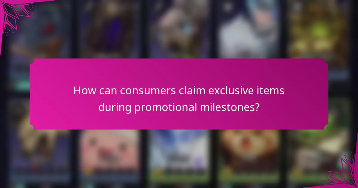 How can consumers claim exclusive items during promotional milestones?